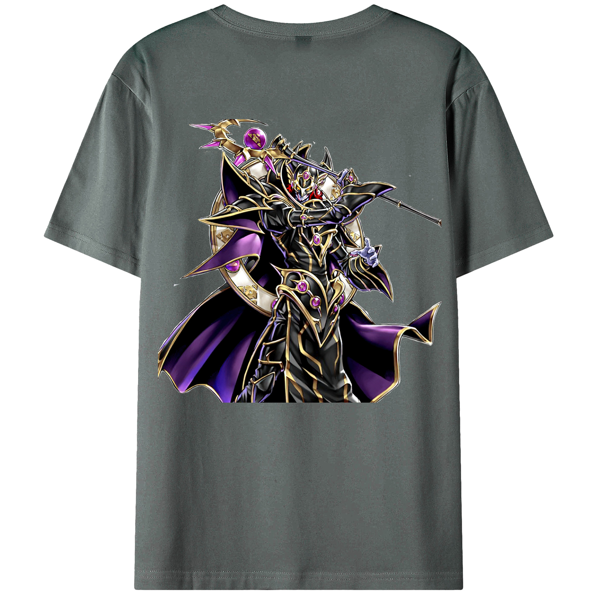 （画像用） 遊☆戯☆王 Yu-Gi-Oh! 綿100％ メンズ半袖Tシャツ（バックプリント） 通気性